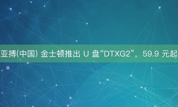 亚搏(中国) 金士顿推出 U 盘“DTXG2”，59.9 元起
