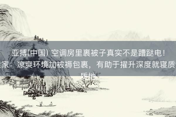 亚搏(中国) 空调房里裹被子真实不是蹧跶电！大家：凉爽环境加被褥包裹，有助于擢升深度就寝质地