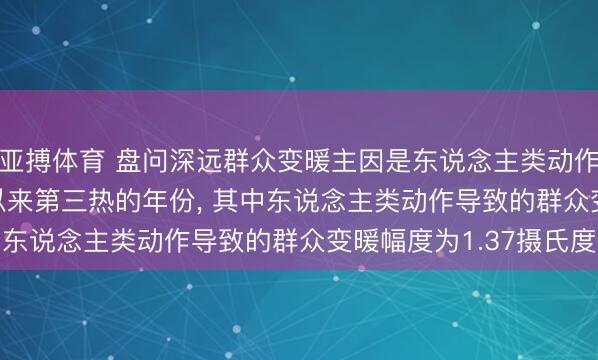 亚搏体育 盘问深远群众变暖主因是东说念主类动作， 2025年是有记录以来第三热的年份， 其中东说念主类动作导致的群众变暖幅度为1.37摄氏度