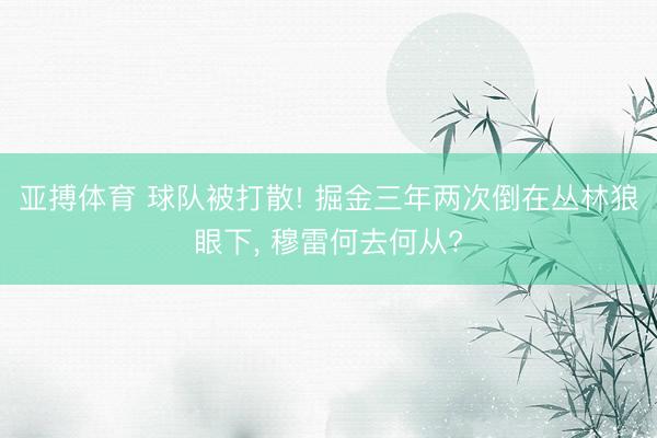 亚搏体育 球队被打散! 掘金三年两次倒在丛林狼眼下， 穆雷何去何从?